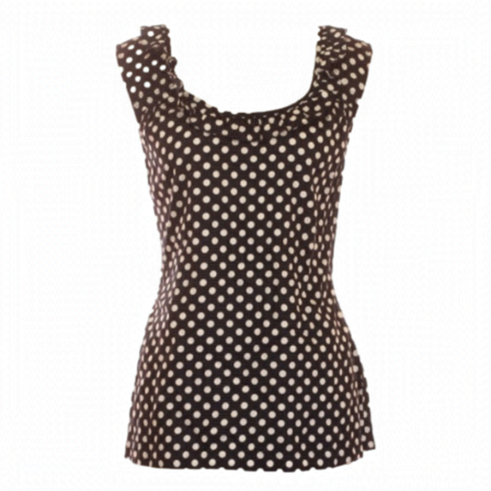 TOMMY Hilfiger • sleeveless blouse black and white polka dot